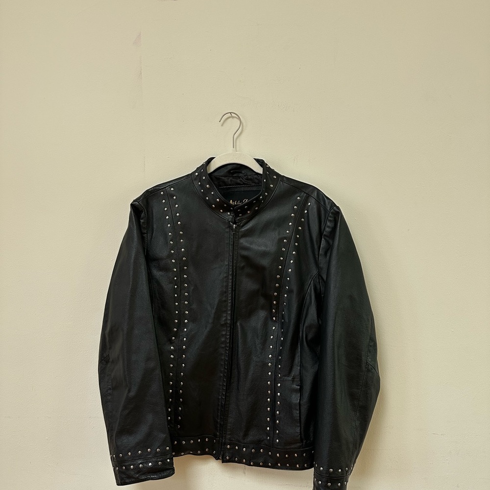 Studded Black Leather Jacket